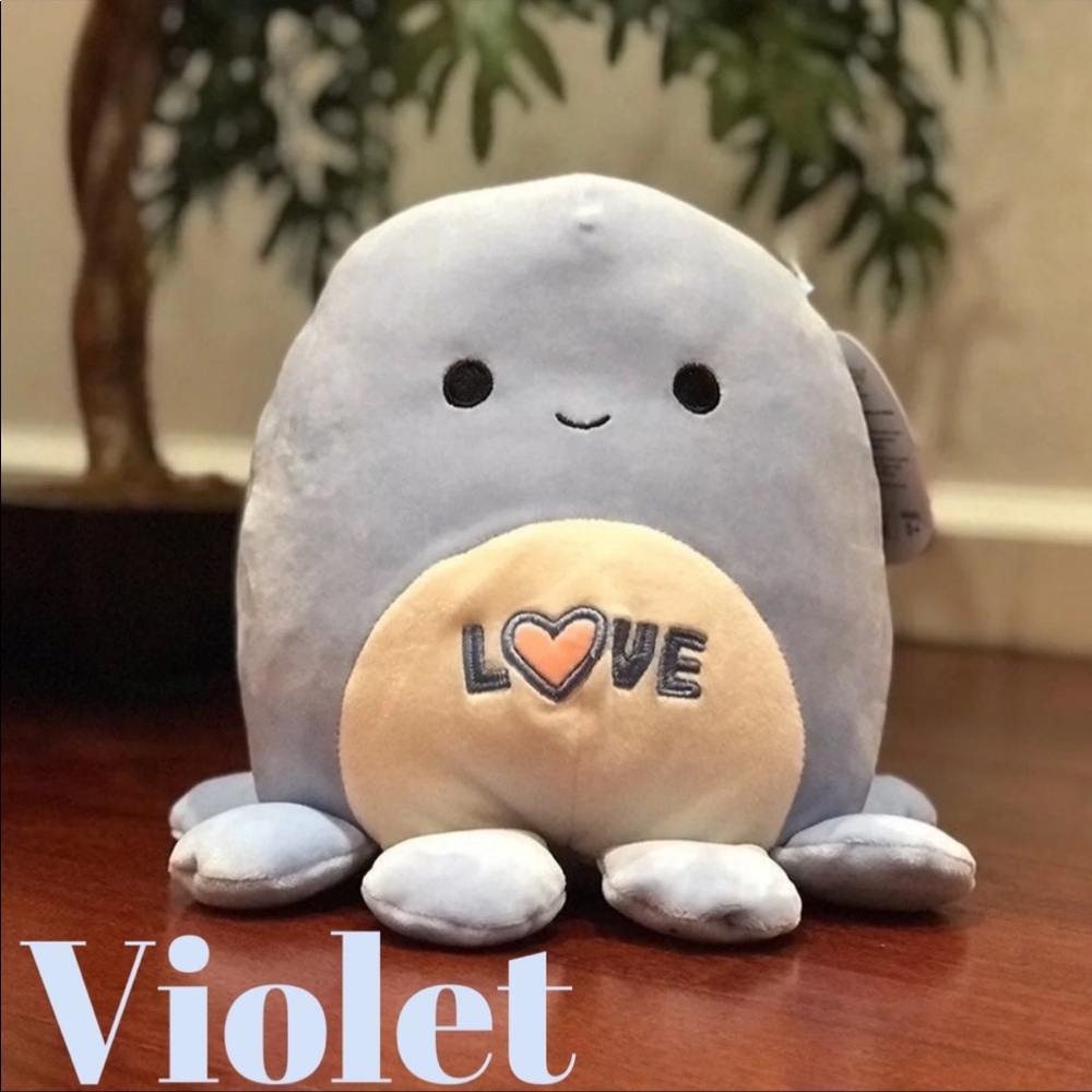 Squishmallow violet octopus love patch